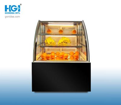 Black ODM Marble Food Cold Countertop Bakery Display Cases Refrigerator 3×2×4ft