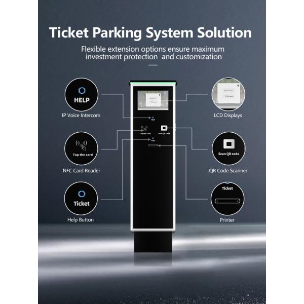 Киоск самообслуживания парковочных билетов с QR-кодом и LCD для управления парковкой