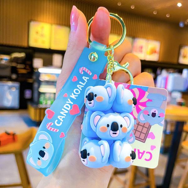 Animal Keychain Handbag Charms Kawaii Anime Keyring for Kids Boy Girl