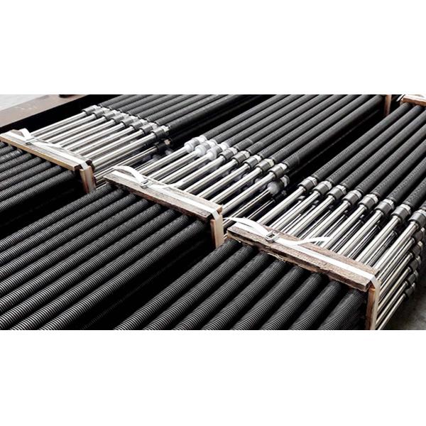 High frequency welded finned tube product display DELLOK Tube à nageoires de cuivre soudé au laser Tube à base de cuivre C12200