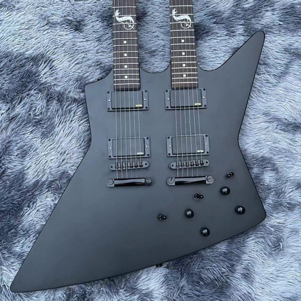 Custom Guitar Order, James Hetfield’s ESP MX250 Double Neck 6+6 Strings Electric Guitar in Matte Finishing