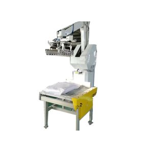4KW 4 Axes Robotic Bag Palletizer with PLC Controller for Fertilizer Production Line