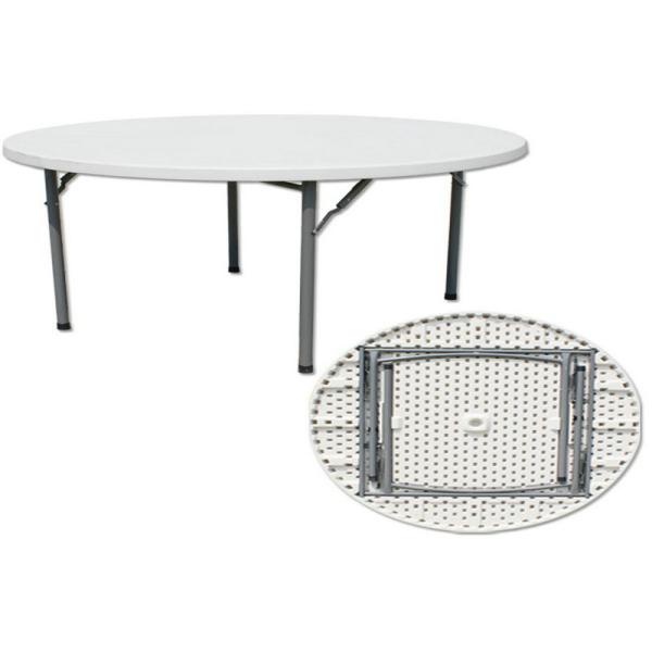 Function Mail Packing HDPE Blow Molded Plastic Round Banquet Folding Table for Function
