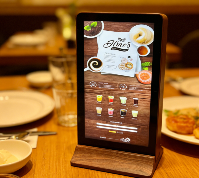 Rechargeable Design, Intelligent Ordering Touch Display With Reduced Wiring Costs