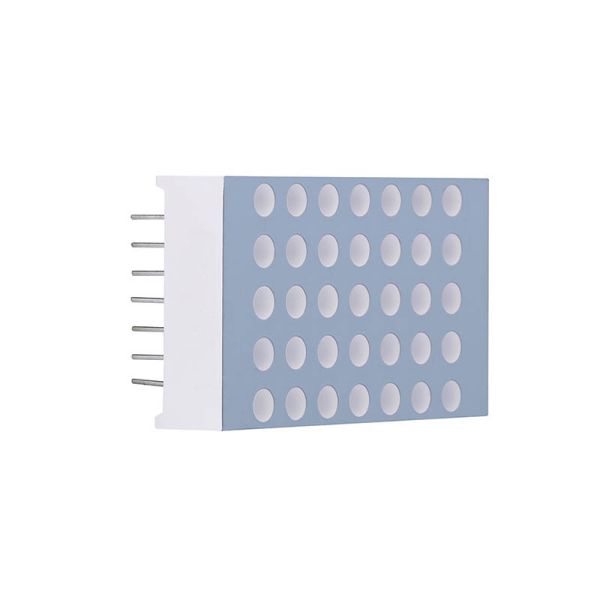12.6x17.6mm 5x7 Round Type LED Dot Matrix Display Round 1.9mm  (Ultra Bright Red/Green/Blue/RGB, Common Anode/Cathode)