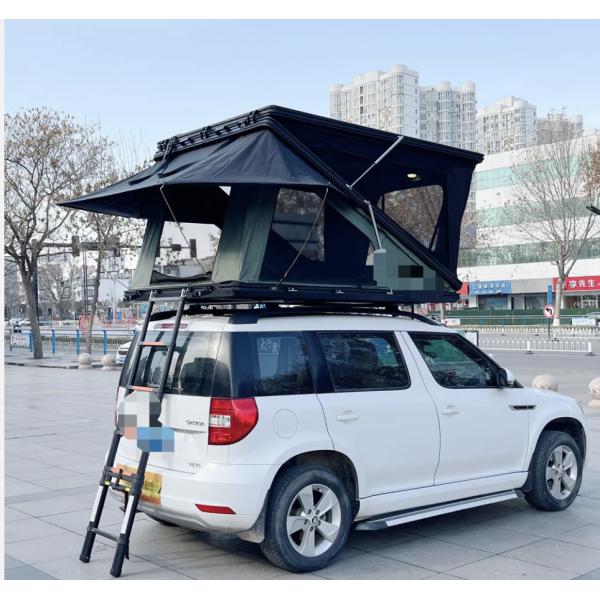 Spacious 4-Person Aluminum Hard Shell Roof Top Tent for Off Road Camping