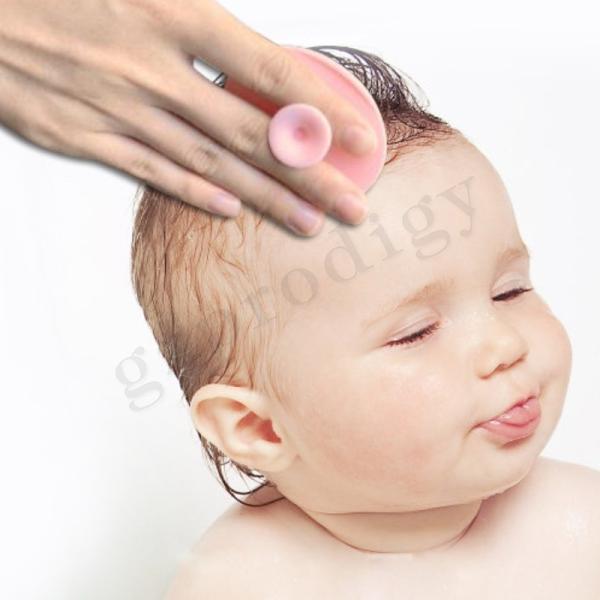 EN71 Baby Bath Brush Safety Take Shower Scalp Care Soft Brush Silicone