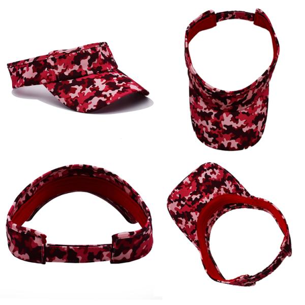 Шляпа изготовленное на заказ цифров забрала Солнца пляжа BSCI регулируемая печатая крышку гольфа спорт камуфлирования