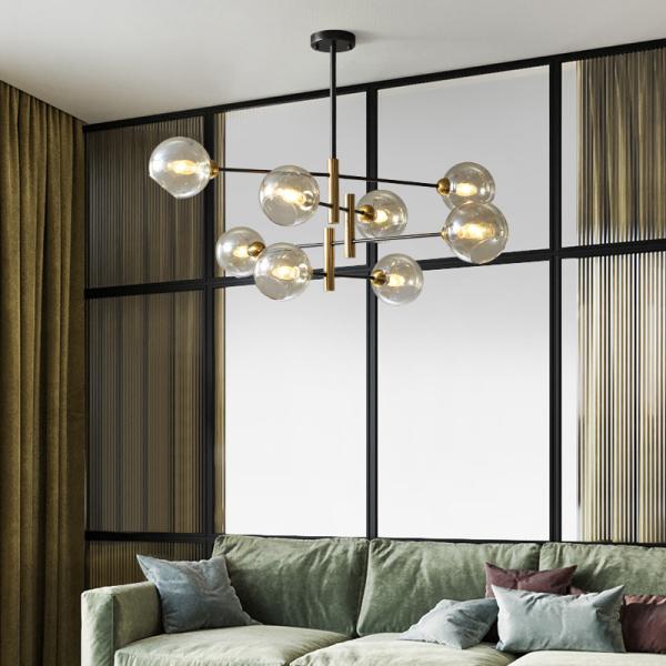 Nordic Glass Ball Chandelier Lighting For Dinning Room Bedroom Kitchen Modern stair chandelier(WH-MI-294)