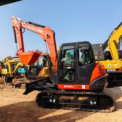 8000kg Used Kubota Kx183 3 47.8kw Backhoe Excavator Digger Equipment