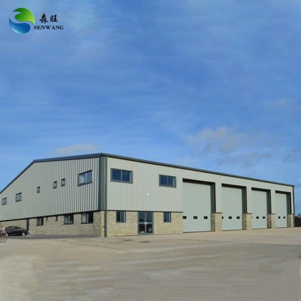 Pre Engineering Steel Building Q235 Q345 Prefab Warehouse Building With Aluminum Alloy Window