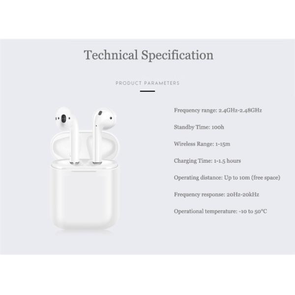 White Color I9s Wireless Earphones 25mAh Tws Bluetooth Earphone Mini