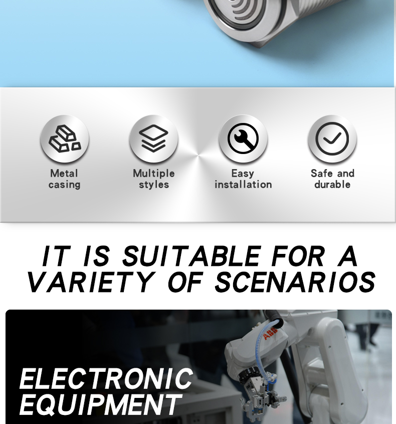 16/19/22mm Metal Buzzer Sound Flash Alarm Stainless Steel 12v-24v High Decibel Interrupt