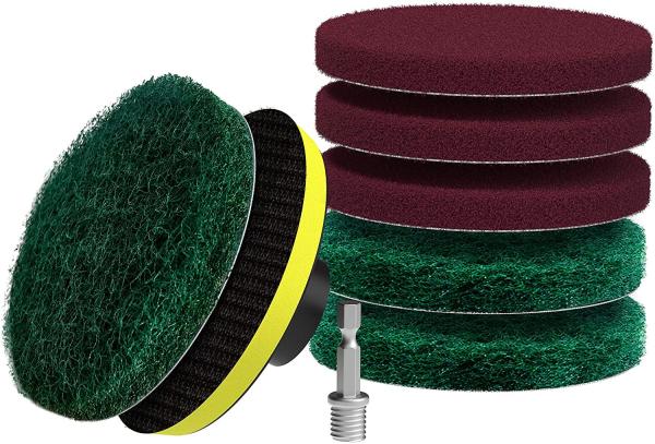 Almofadas de limpeza resistentes da escova 100mm da broca limpeza do agregado familiar de 4 polegadas
