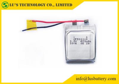 Do lítio ultra fino da bateria 3.0v de CP502225 450mah bateria preliminar com 10 anos de vida do auto