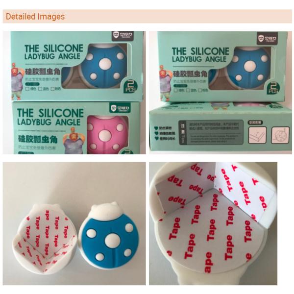 Baby Safety Products Eco-friendly Furniture Corner Ladybug Shape Corner Guards