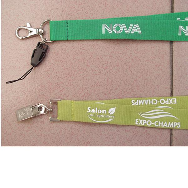 China factory wholesale flat polyester neck lanyards, OEM polyester screen print lanyards