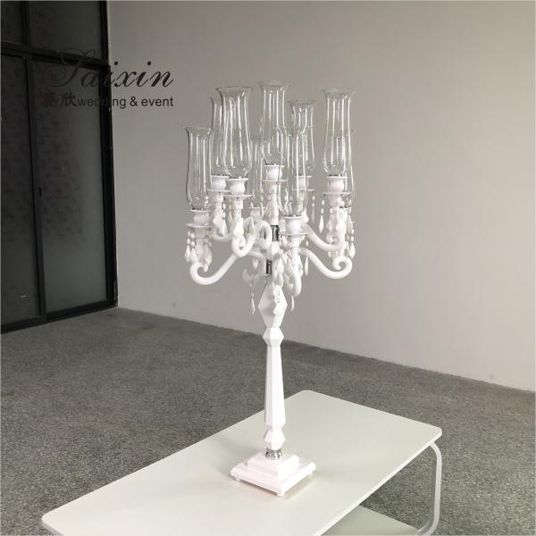16 Arms Crystal Glass Candelabra Floor Lamp Clear Crystal Flower Candle Holder