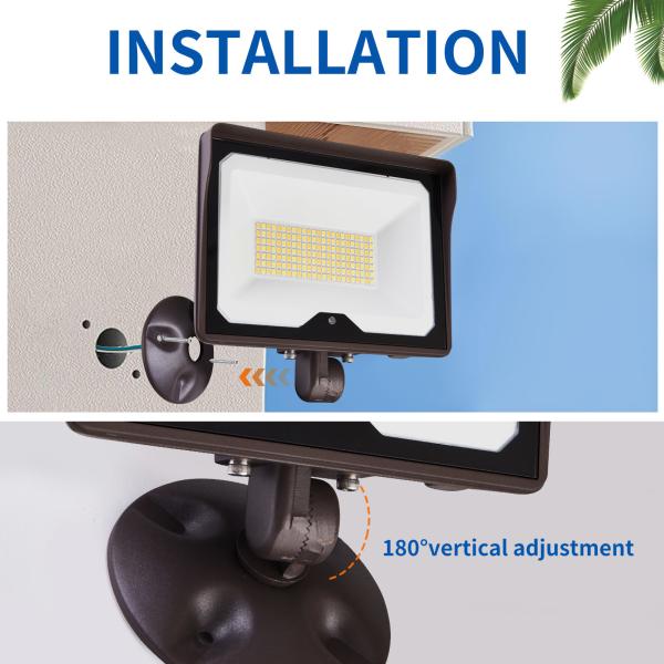 Foco LED de 55W para exteriores IP65 resistente al agua 3000K-5000K CCT