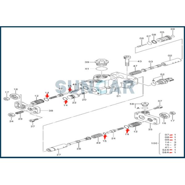 Уплотнение Хитачи 4455719 наборов разделяет набор ZX110 ZX120 HPK055 уплотнения гидравлического цилиндра