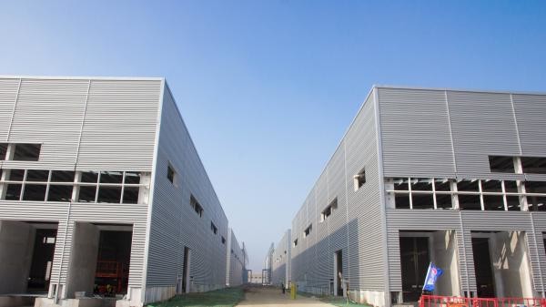 H Section Large Span Steel Structure Warehouse Customized Color