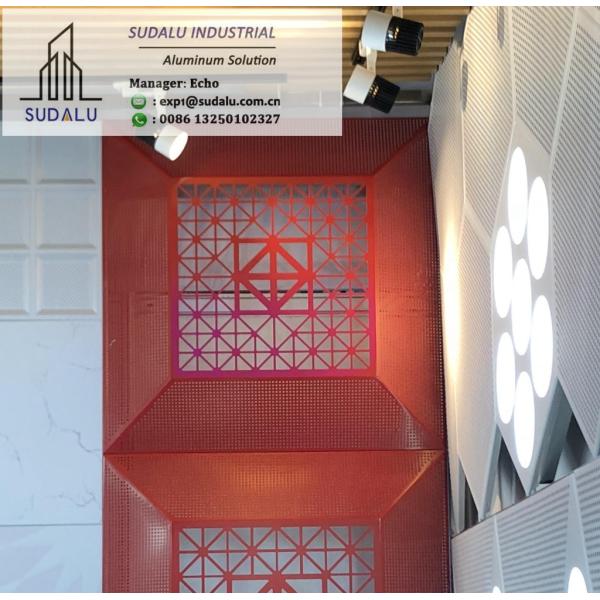 SUDALU RAL PDVF Colour Aluminum 3D Perforated Exterior Panel Metal cnc Curvel Panel for Facade Cladding Wall