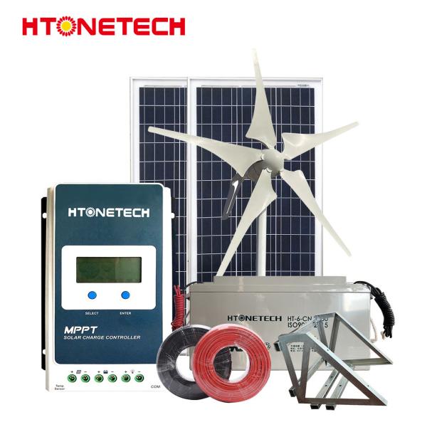 Sistema de armazenamento de baterias solares Mono Perc de 380W com gerador de vento de cinética marinha