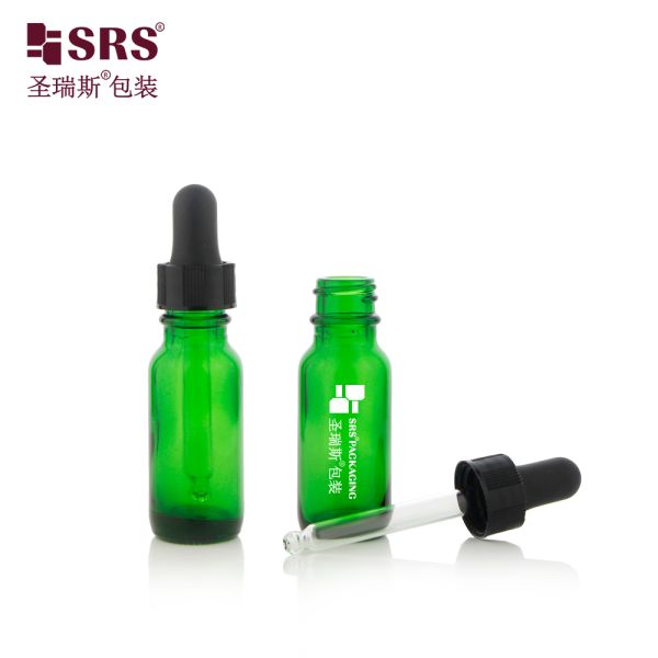 Hot Selling 15ml 30ml 60ml Green Amber Transparent Glass Dropper Bottle