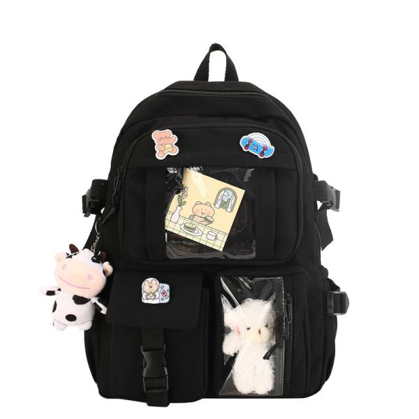 Customized Color Korean Backpack Chinese Cute Fancy Kawai School Bags For High School Teenage Girl