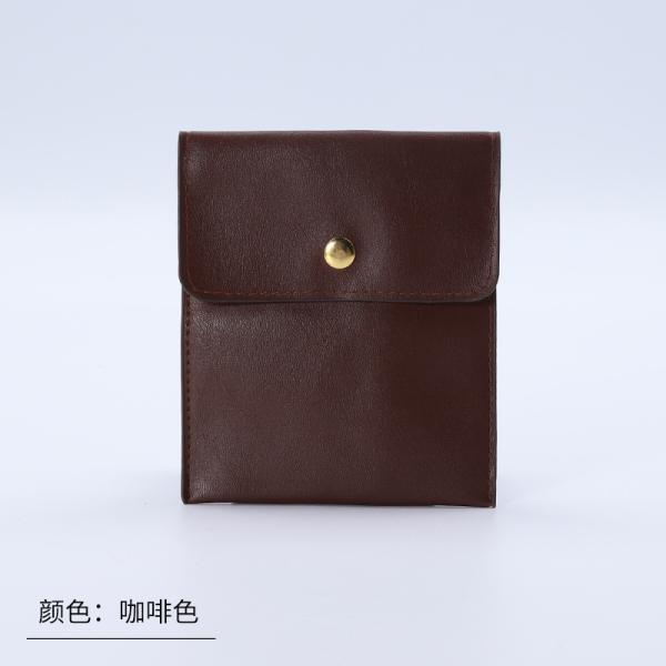 Biodegradable Fruit Leather Bag Customized Right Angle Apple Leather Pineapple Leather Jewelry Bag Jewelry Metal Snap Bag Ring Necklace Velvet Storage Bag