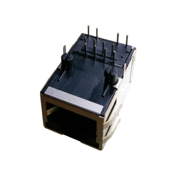 TS-50021-1 Rj45 ジャックは LEDs 8P8C の作り付けのイーサネット エクステンダーなしでピンをはんだ付けしました