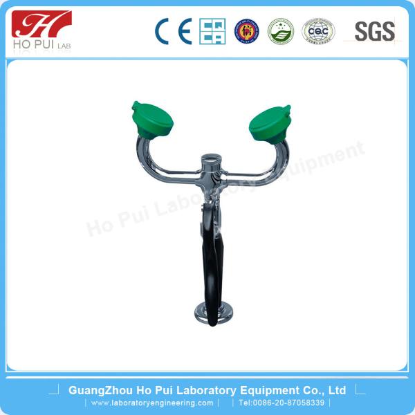 Economical Steel Lab Casework Combined Eye Washer Grey Color Pull Rod