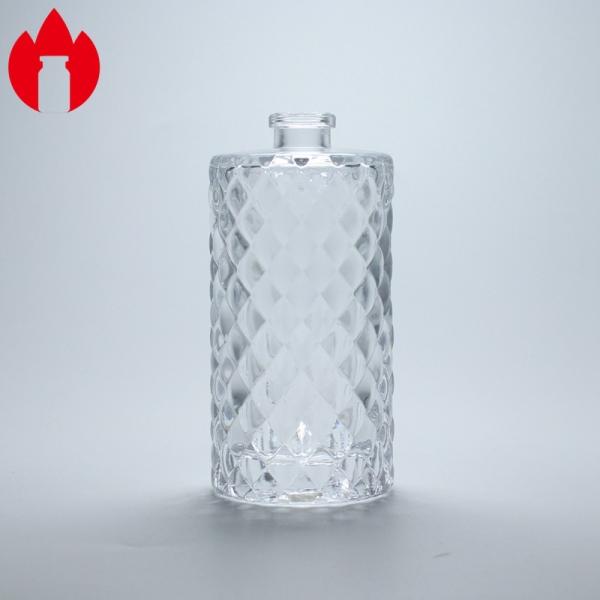 Flacon en verre de parfum transparent de 45 ml avec glaçage à chaud