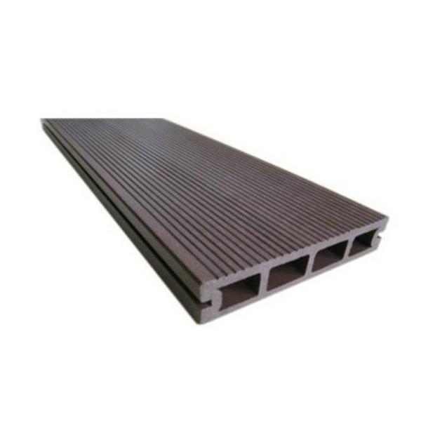 148x30mm Black WPC Hollow Decking , Eco-Friendly Wood Plastic Composite Materials