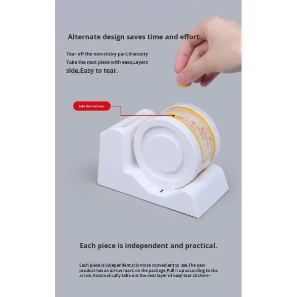 Transparent Easy-Tear Seal Stickers Durable Takeout Packaging Paper for Coffee Tea Baking Cups Milk Tea Shops and Food