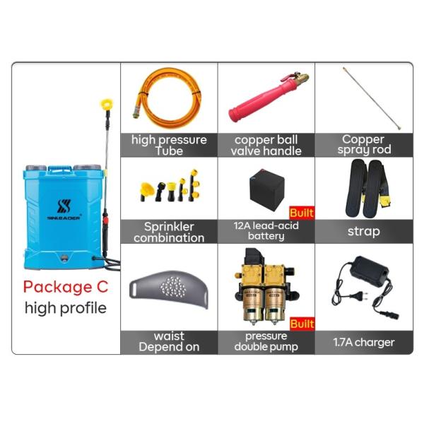 12L Agricultural Pump Sprayer PP Material Backpack Manual Sprayer