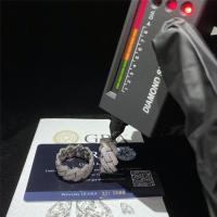 Corrente de Hip Hop da joia da relação de 925 Sterling Silver Moissanite Ring Cuban