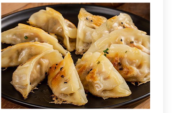 High Quality Source Manufacturer Delicious Quick Japanese Style Steamed Dumplings Fried Frozen Jiaozi Gyoza
