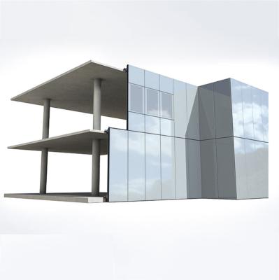 Aluminum Frame Glass Curtain Wall Building Insulated Curtain Wall Panels High Rise Curtain Wall Tempered Glass 4mm-12mm Thickness