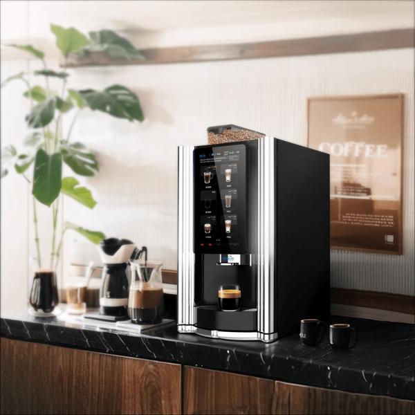 Machine de vente de thé et autres boissons de grains à tasse de café avec plus de 12 boissons et hauteur de tasse 70-158 mm