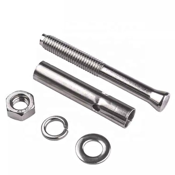 304 316 316L Stainless Steel Anchor Bolts Polished Finish Hex Head Customized Size