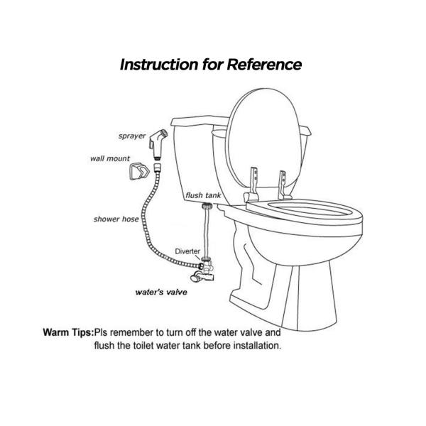 Chrome Lizhen Simple Fashion Style Shower Handheld Bidet Spray Kit With Hose Toilet Sprayer Cleaning Toilet Parts