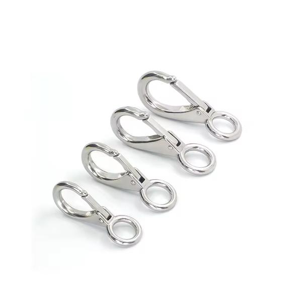 Carabiner em forma de ovo de aço inoxidável de cor rosa para chaveiro