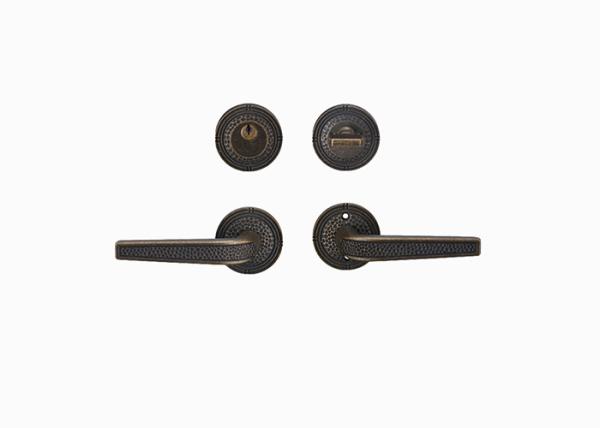 Brass Lever Lock Door Handle , 66mm 144.2mm Interior Door Lever Handles