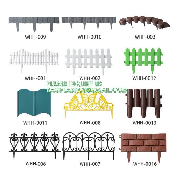 Metal Fence, Plastic Fence, Wooden Fence, Lawn Edging Border Outdoor Garden Fence Panels Decorative Plastic Fencing