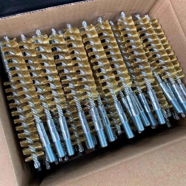 Brosse de nettoyage de tube à commande manuelle, brosse métallique torsadée, longueur 165 mm, avec filetage M6