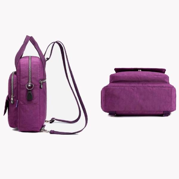 Nylon USB Charging Stylish Travel Backpacks For Girl