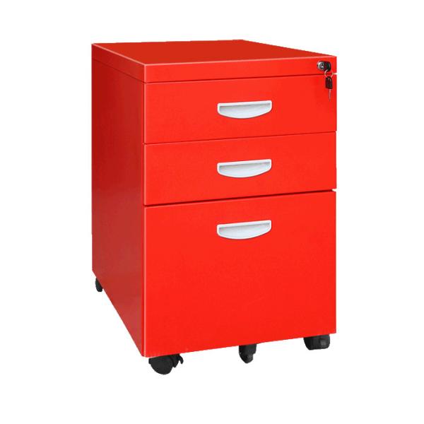 KD Professional design office cabinet metal 2 drawer mobile pedestal with 5 casters