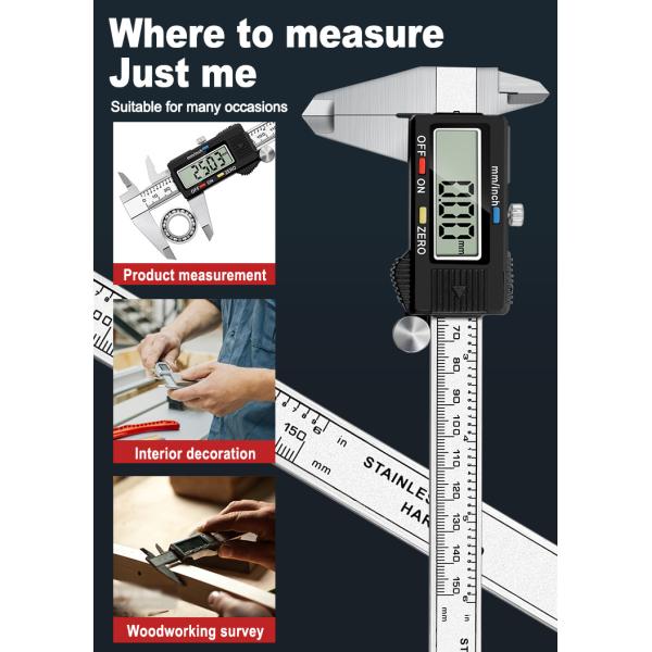 6 Inch 0-150mm Electronic Stainless Steel Digital Vernier Caliper