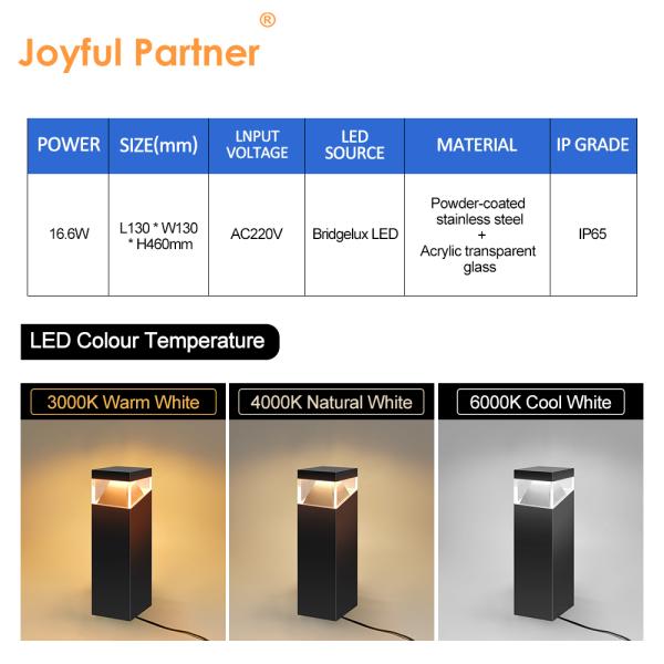  LED Square Shape Outdoor Lawn Lights DONE Driver IP65 Waterproof 16.6W With 2 years Warranty